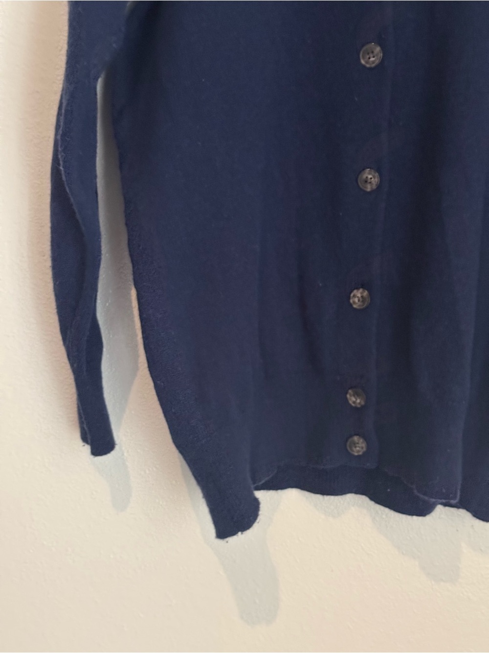 Madewell Navy Blue Merino Wool Blend V-Neck Cardigan Sweater Small - Picture 5 of 12
